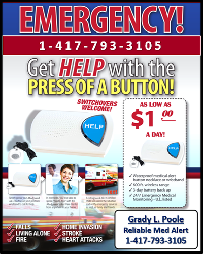 Get Your No Cost Medical Alert System, a $350 Value Today!             *Now Hiring - 417-793-3105   image