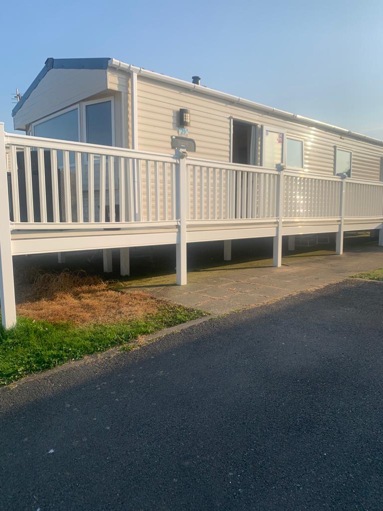 Side View Of Decking Area Walkway