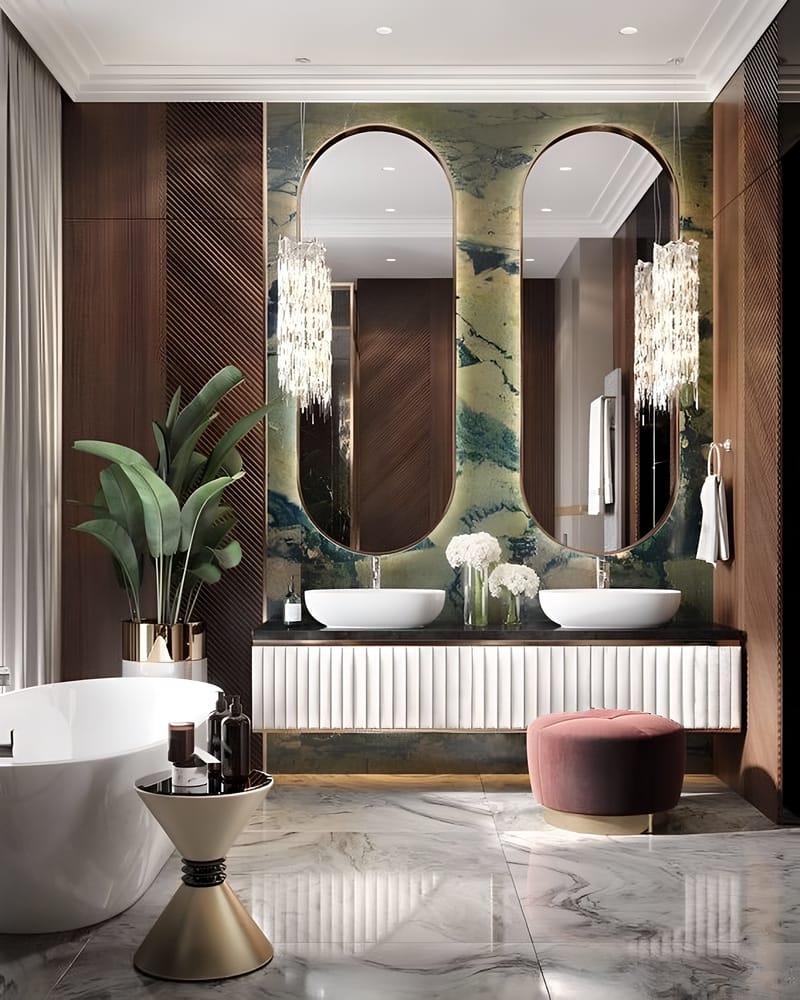 مغاسل رخام حوضين