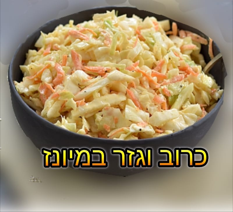 סלט כרוב וגזר במיונז