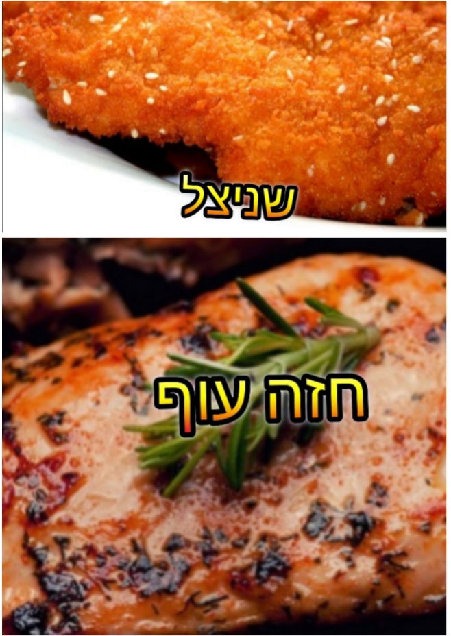 שניצלים/חזה  עוף בטעמים שונים