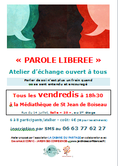 Atelier "PAROLE LIBÉRÉE"