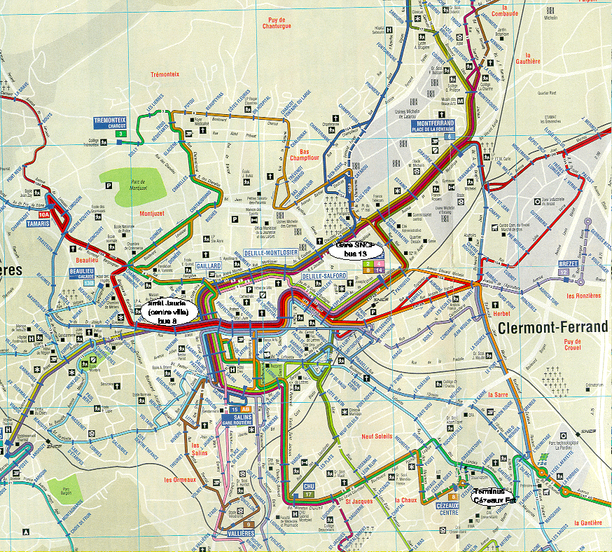 Transportations in Clermont-Ferrand