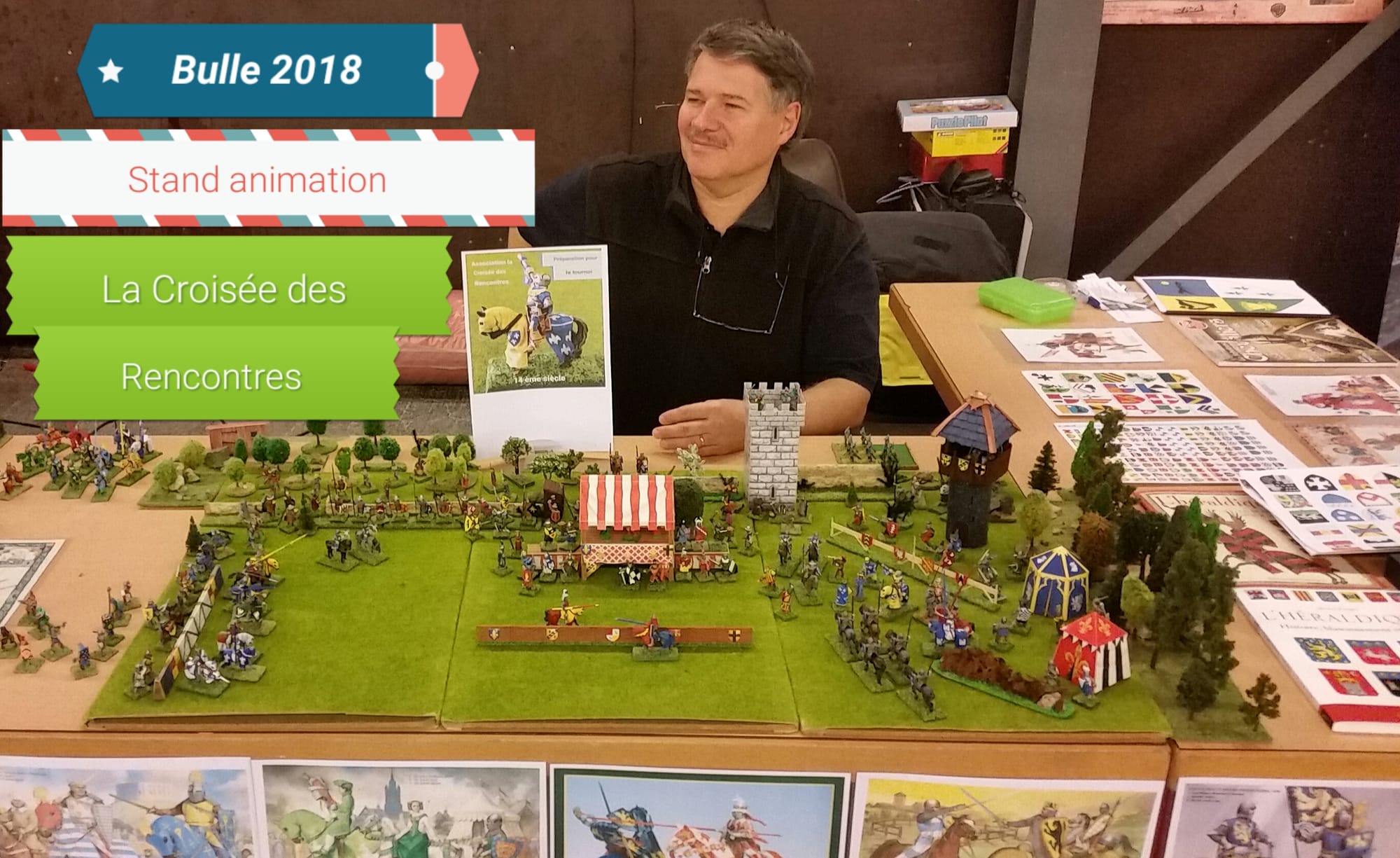 Membres de l'association et invités sur les stands
