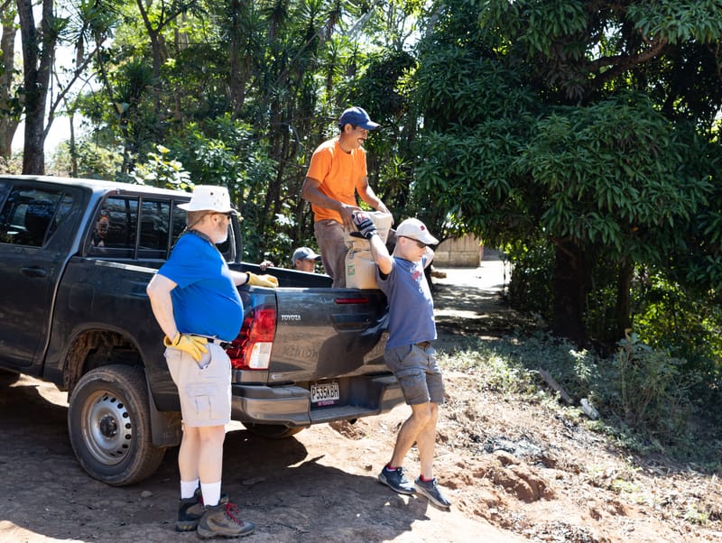 1. Legada a Chiquimulilla. Construcción del Muro de Contención en Guayabales