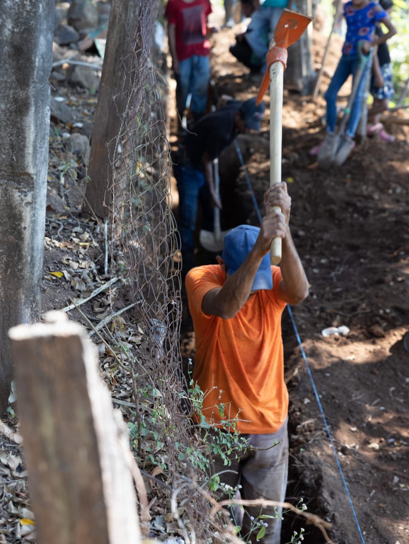 1. Legada a Chiquimulilla. Construcción del Muro de Contención en Guayabales
