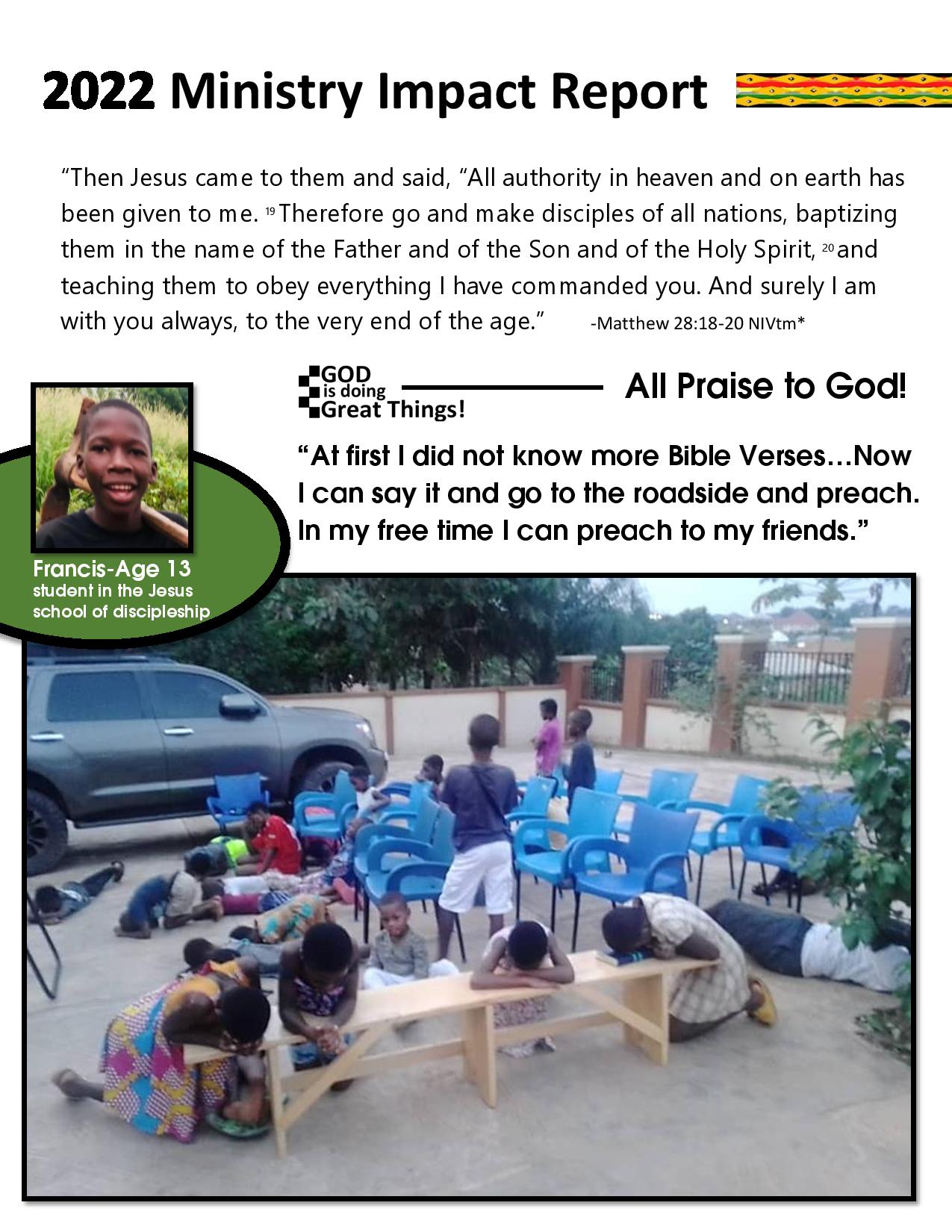 2022 AFFM & FFMG Year End Ministry Impact Report