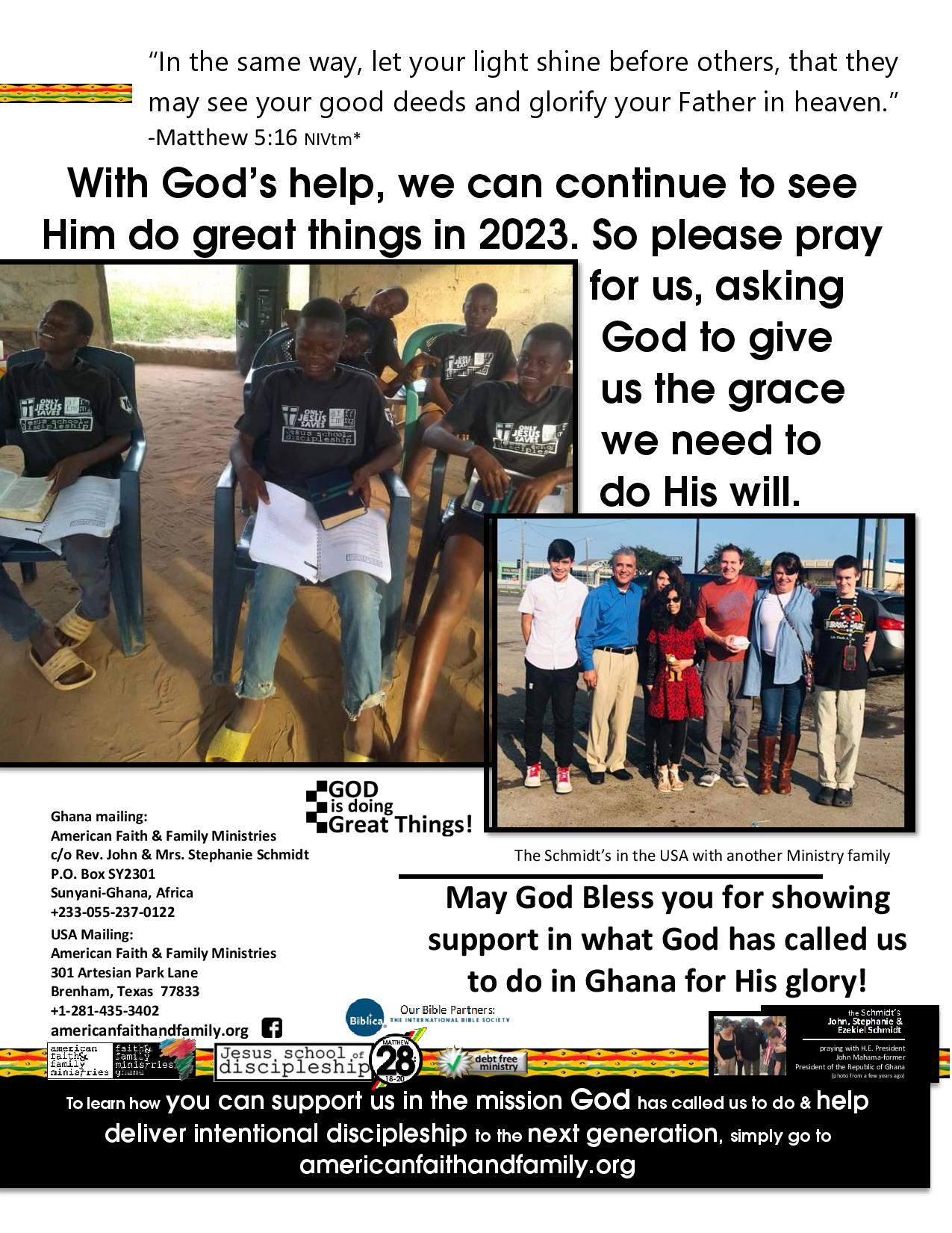 2022 AFFM & FFMG Year End Ministry Impact Report