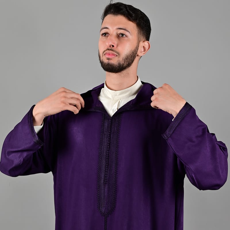 Djellaba Mlifa EXTRA Homme haute couture Violet
