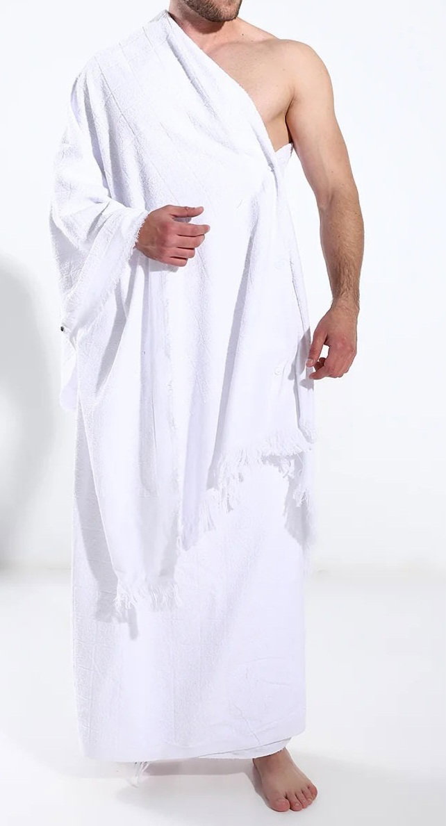 6 Vêtements Ihram Homme - Microfibre Blanc 105x200 Cm, Absorbant, Anti-rétrécissement, Pour Hajj Et Omra (Cadeau Pèlerinage)