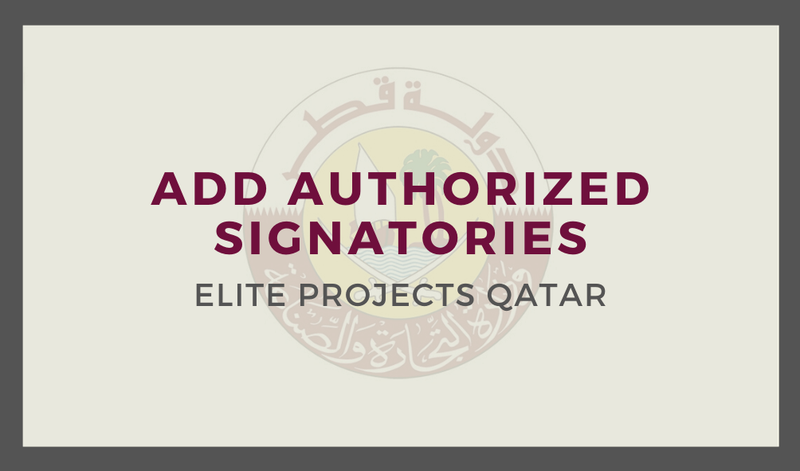 Add Authorized Signatories