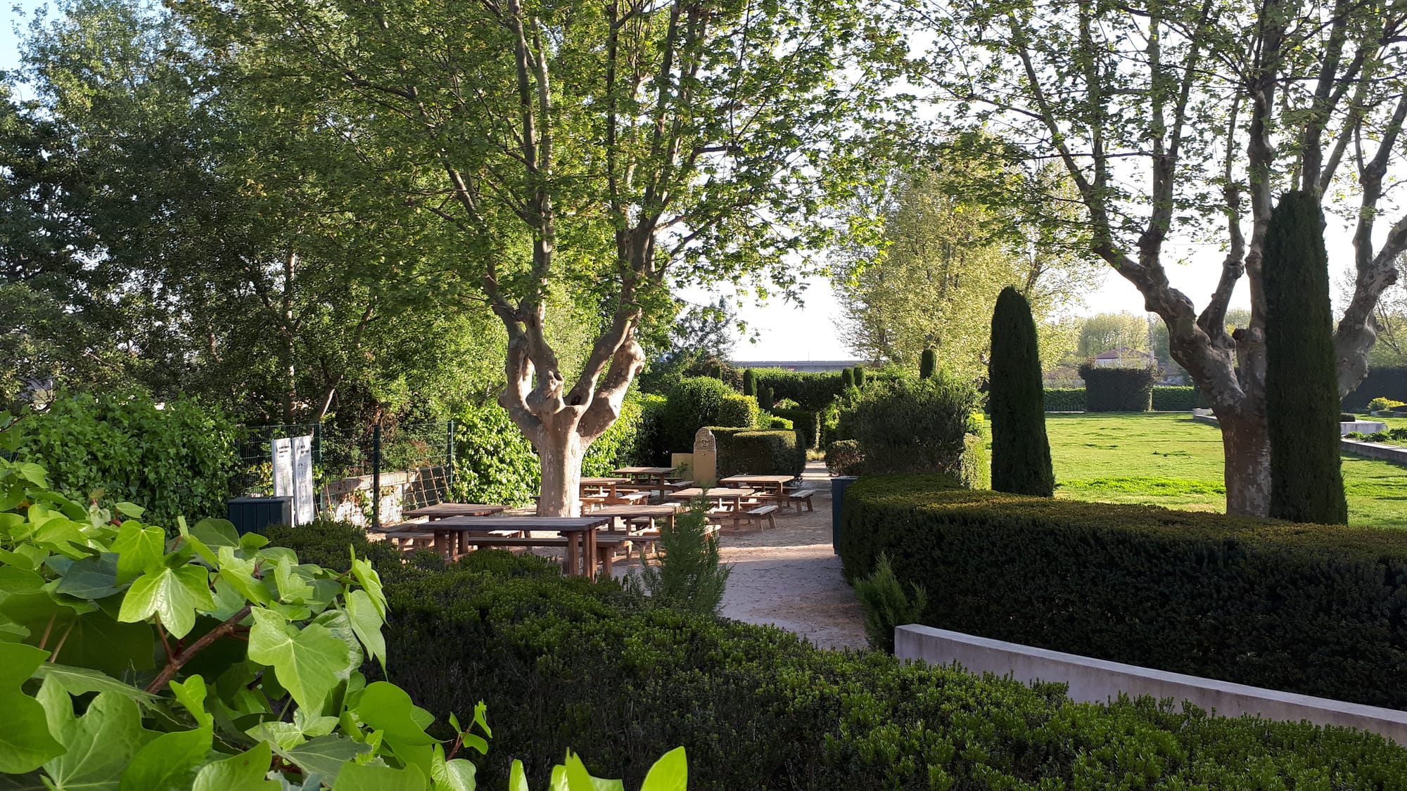 Jardin Hortus - coin pique-nique - Musée de l'Arles Antique