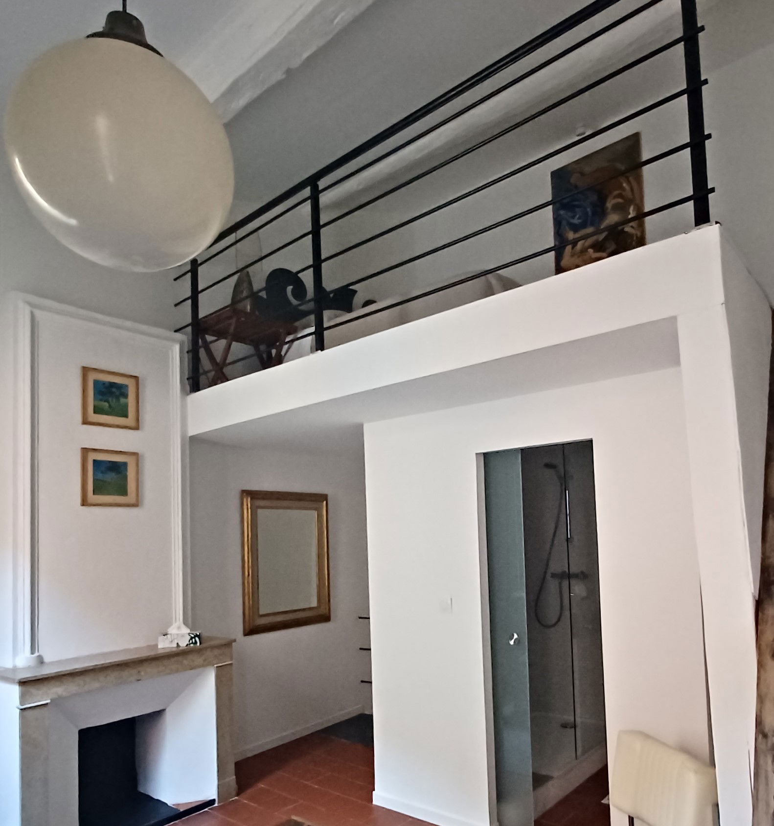 Le duplex niveau 1, vue sur mezzanine