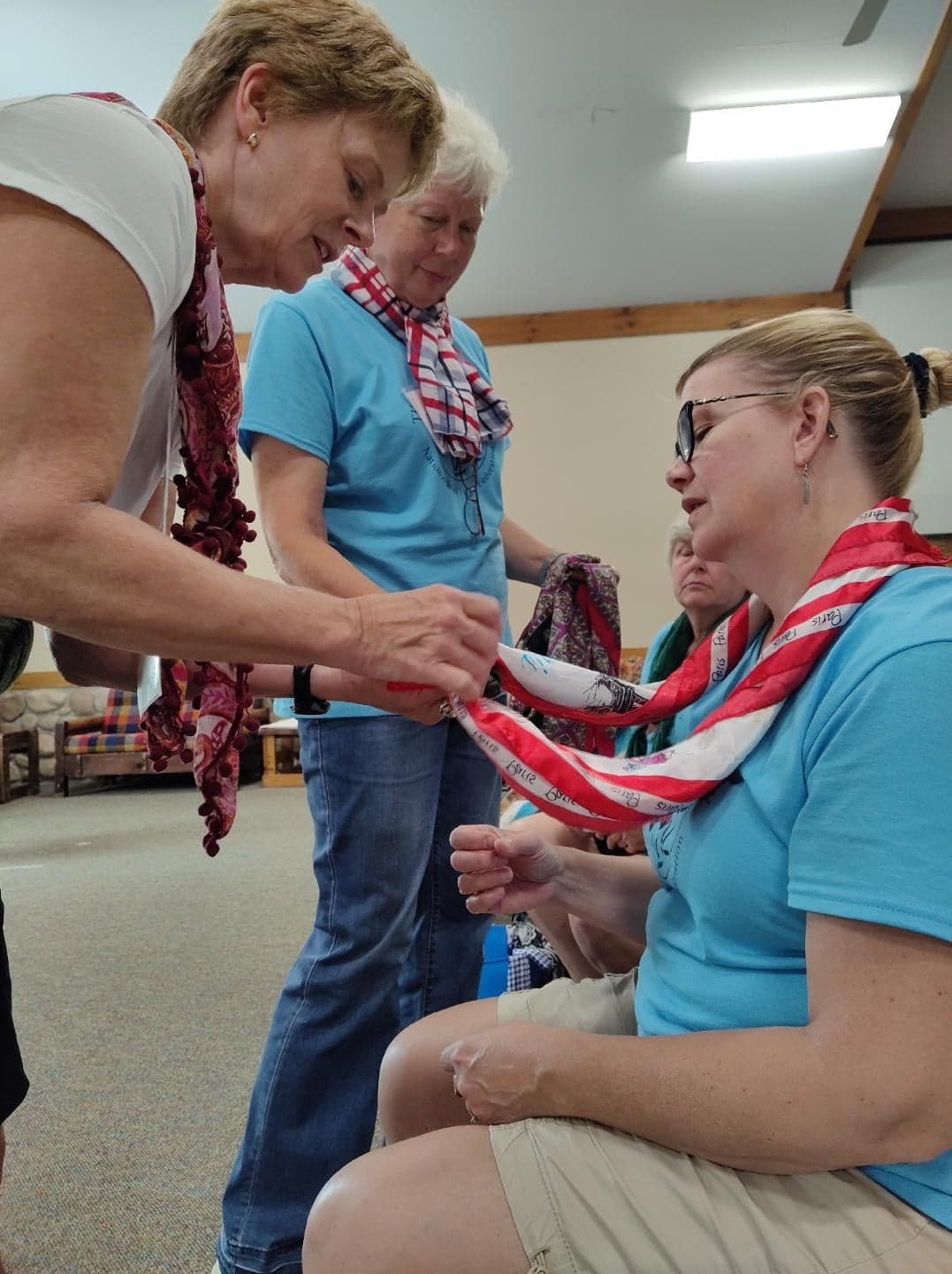 Learning to tie scarves