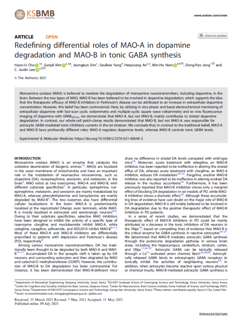 Our manuscript has been published by EMM (Experimental & Molecular Medicine, IF=8.718)!