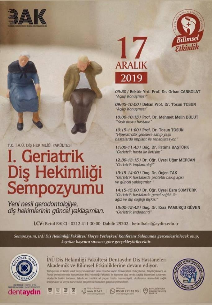 1.GERİATRİK DİŞ HEKİMLİĞİ SEMPOZYUMU