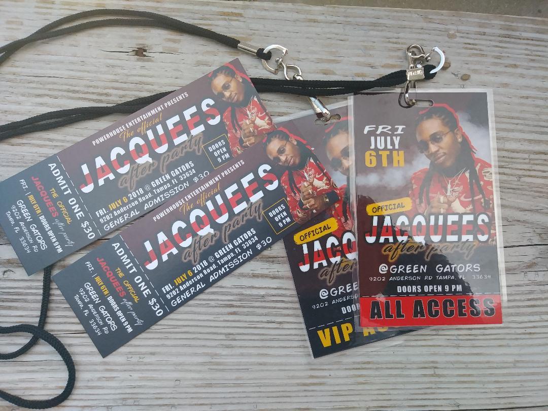 Laminated VIP pass & Event Ticket