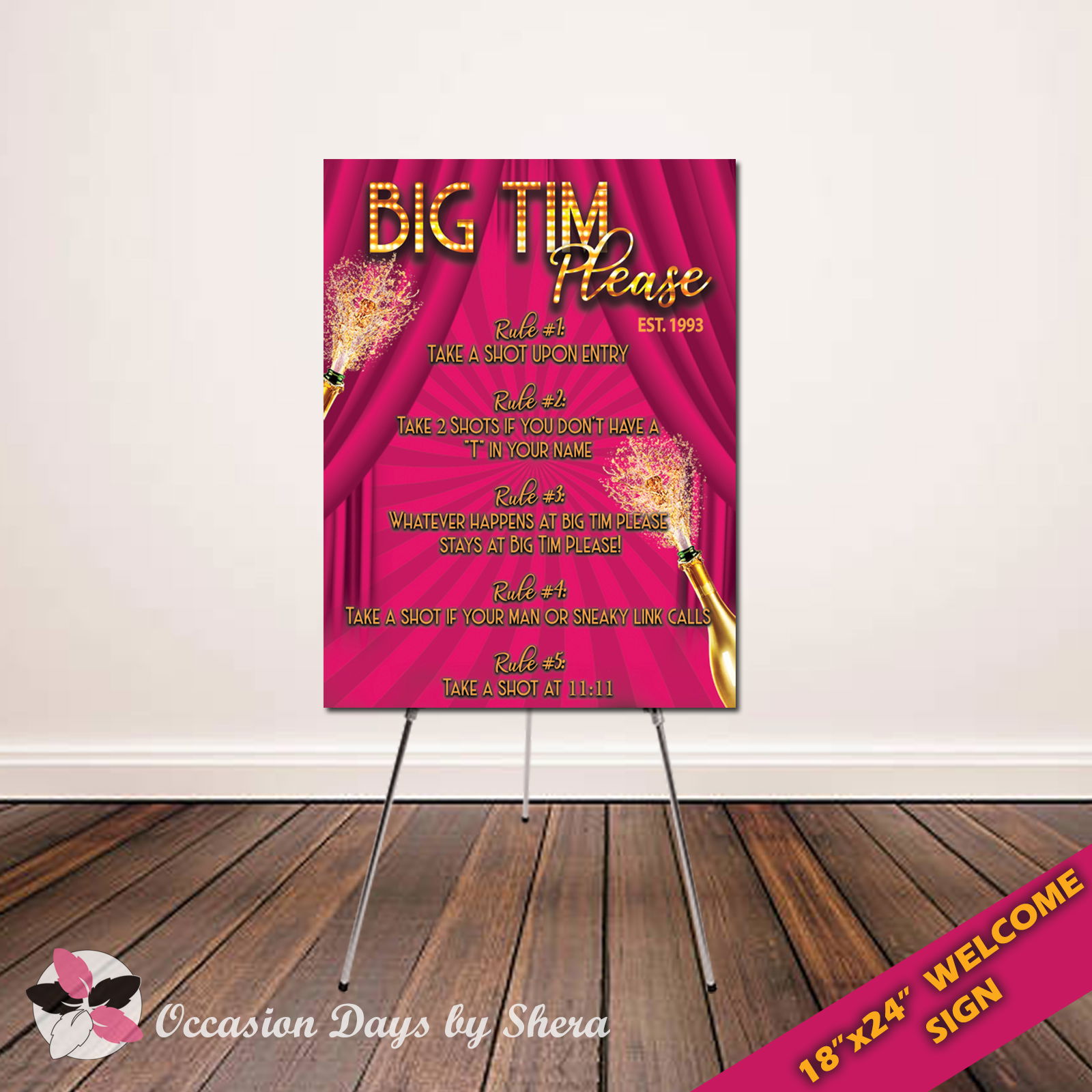 18x24 Welcome Sign on Foam Board