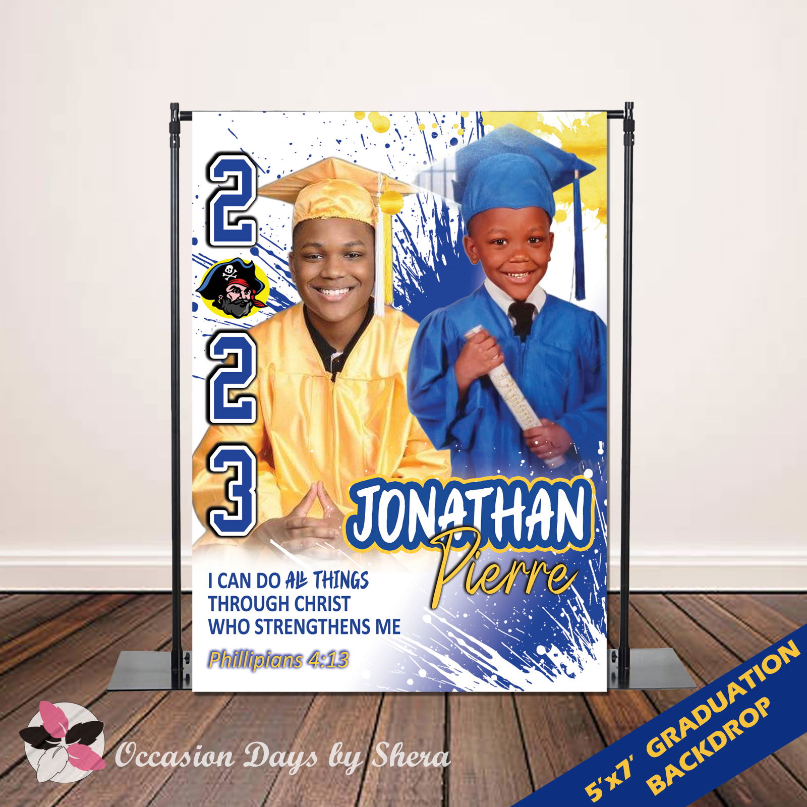 5' x 7' Graduation Backdrop