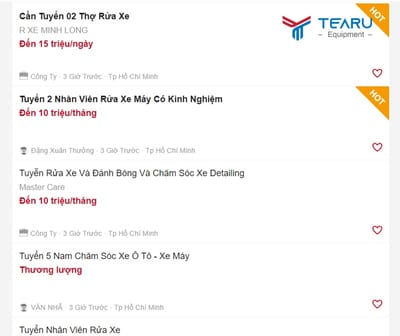 Tuyen nhan vien cham soc o to xe may