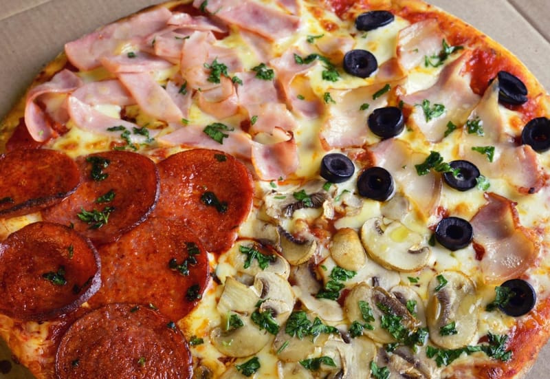 Пицца " Четыре сезона".