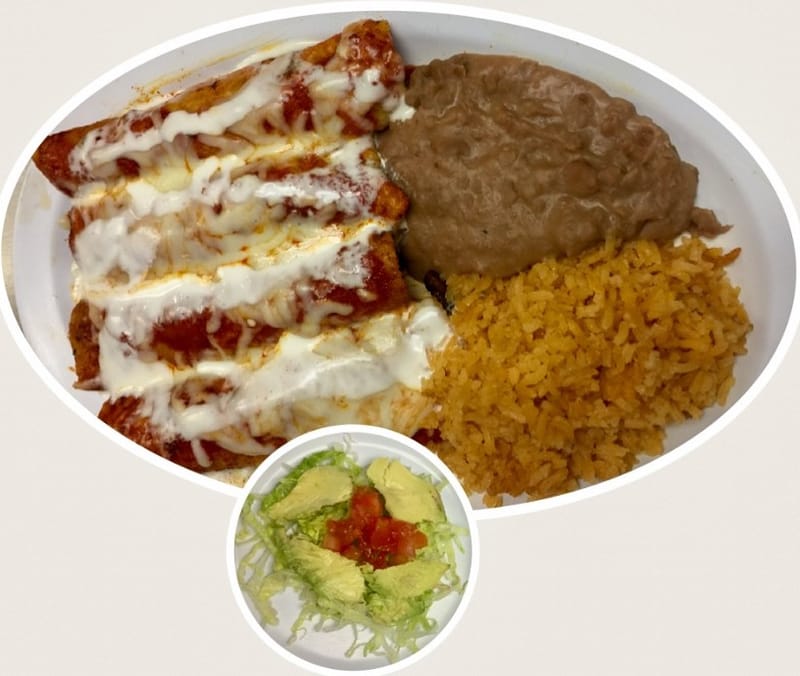 4 Enchiladas Verdes o Rojas