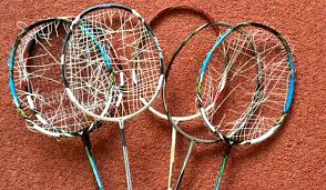 Badminton rackets.