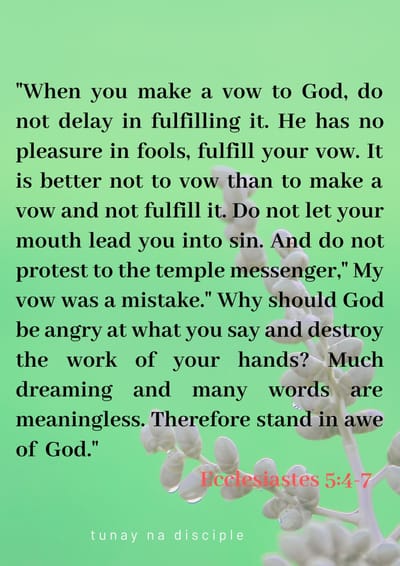FULFILL YOUR VOW TO GOD