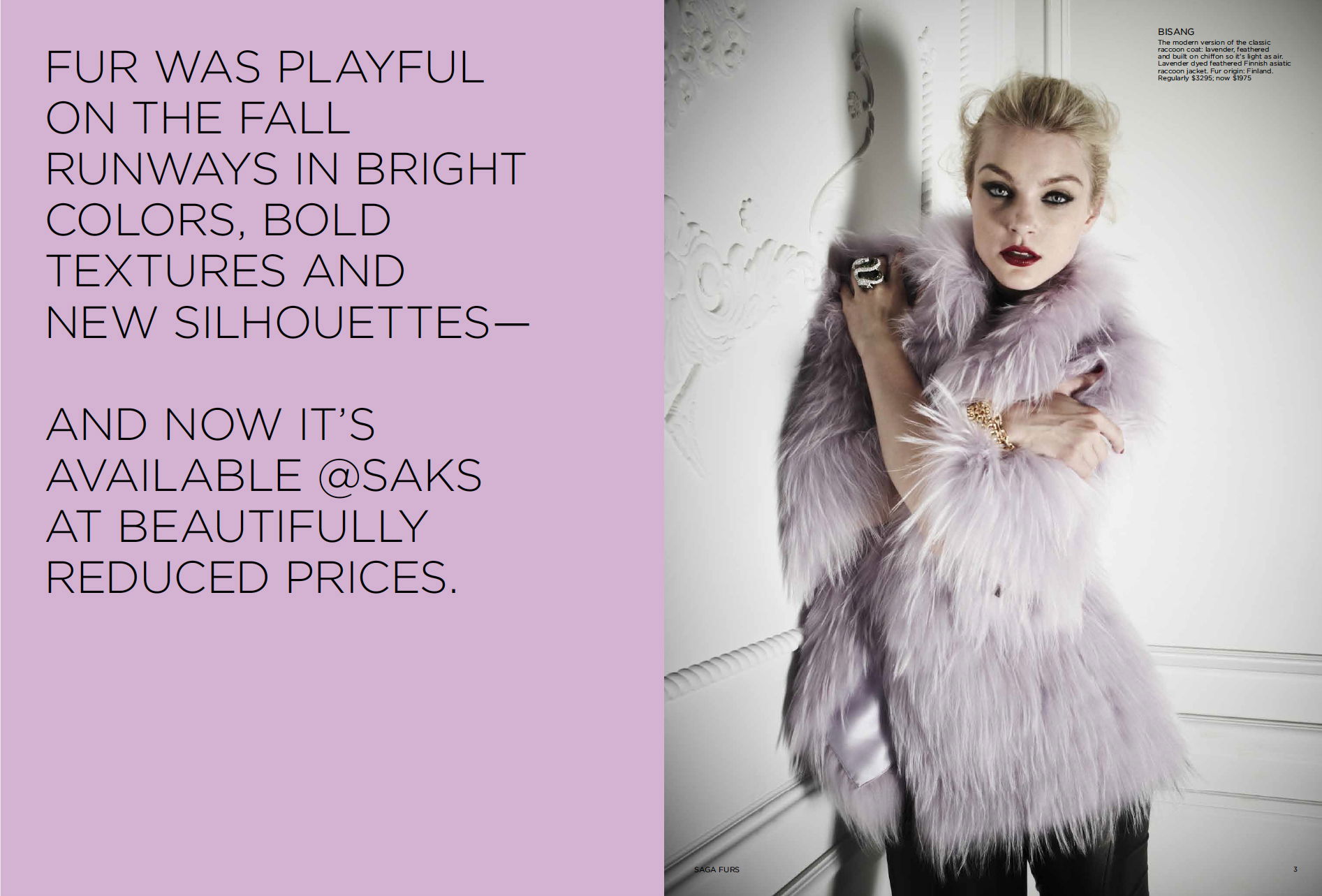 SAKS FIFTH AVENUE-FUR LOOKBOOK