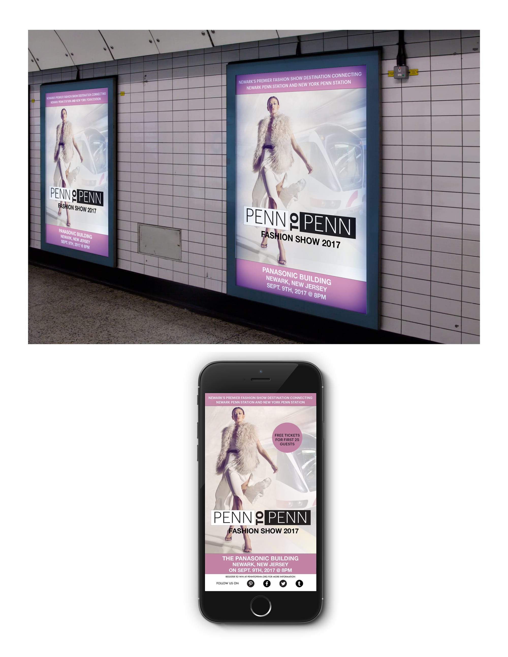 FASHION SHOW CONCEPT POSTER AND EMAIL