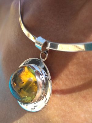 No. 2 Amber Chiapas Mexico 925 sterling silver $ 46.-