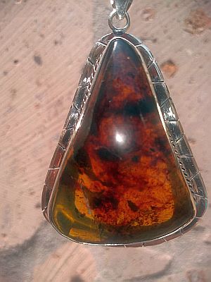 N0. 12 Amber Chiapas  Mexico 925 sterling silver $ 125.-