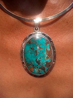 No.13 Turquoise Mine  Kingman Arizona 925 sterling silver price request 7x4,5cm 2,8x 2inch