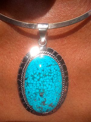 No.14 Turquoise Mine  Kingman Arizona 925 sterling silver price request 6,5x4cm 2,2x1,3inch