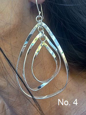 Tortuga, smooth slightly large earring silver plated brass  $ 14.- inkl. free shipping