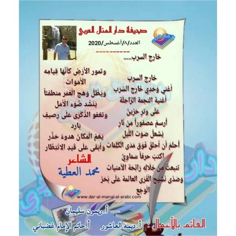 قصيدة ( خارج السرب ) بقلم الشاعر : محمد العطية