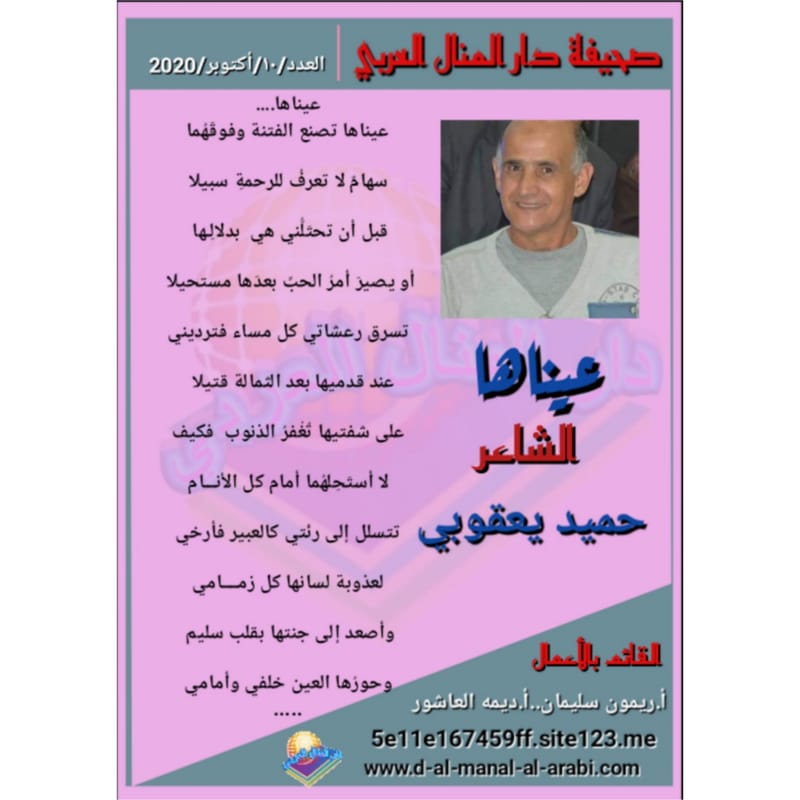 قصيدة ( عيناها ) بقلم الشاعر : حميد يعقوبي