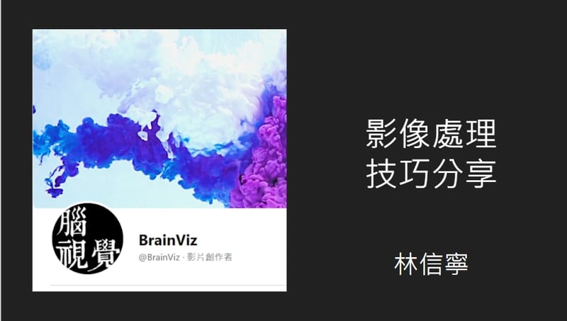 BrainViz腦視覺粉絲專頁負責人-林信寧