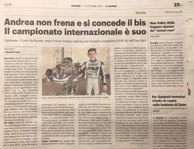 17 Ottobre 2019 - Il Giorno