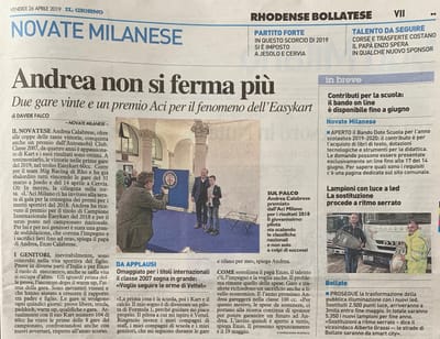 26 Aprile 2019 - Il Giorno