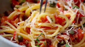 Broiled tomato puttanesca