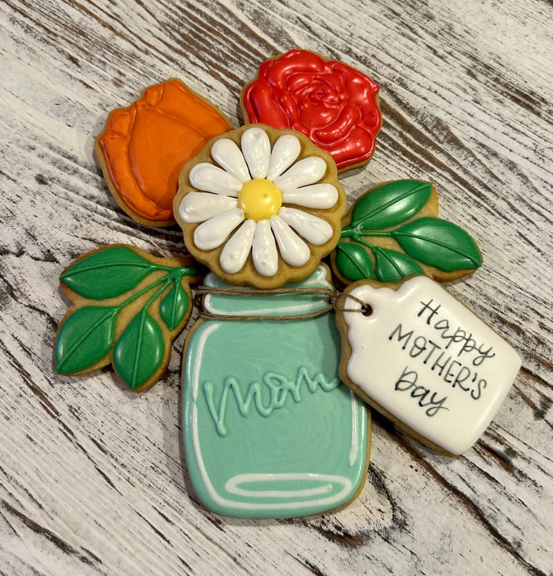 Mason Jar Flower Cookie Class (Lavender Lemonade flavor) 5:30-7:30pm