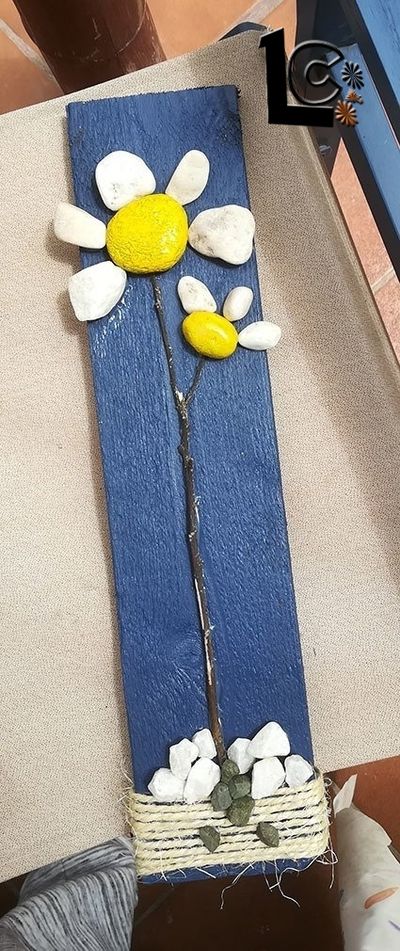 Cuadros flor hecho con palé