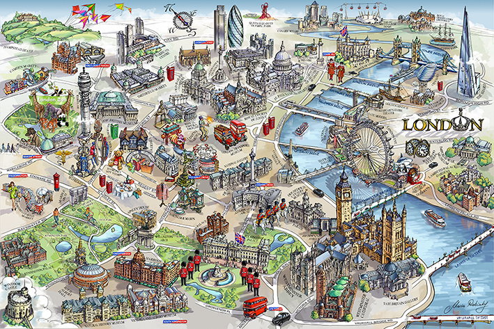 London Map Illustration