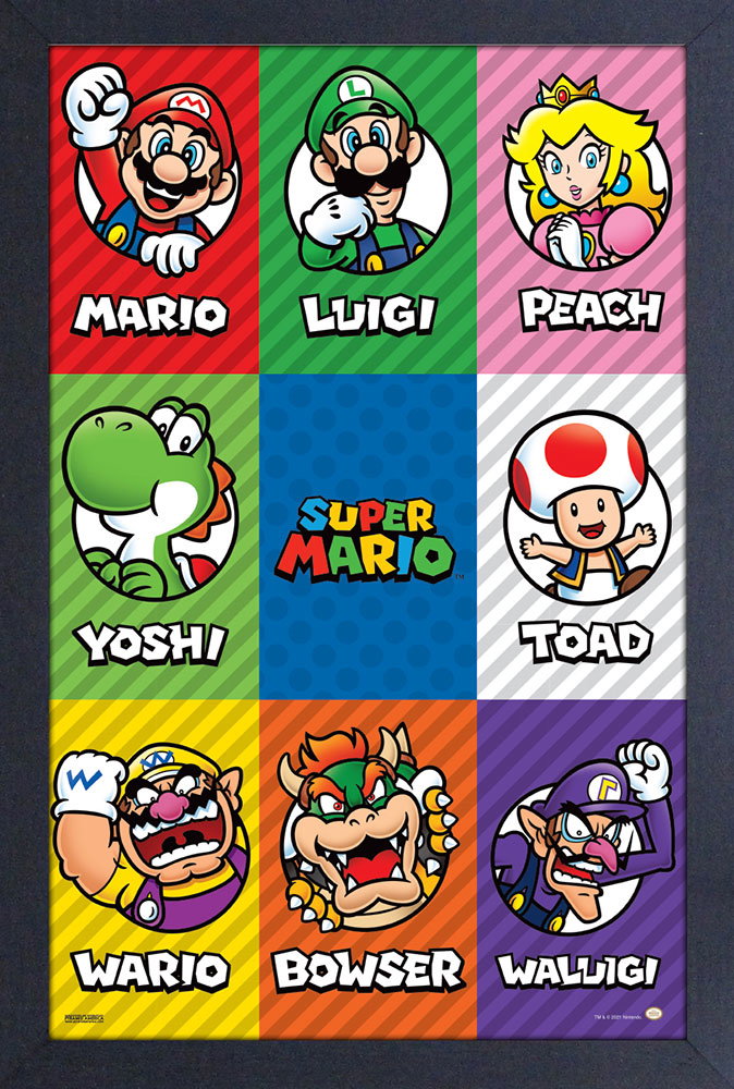 Super mario character grid