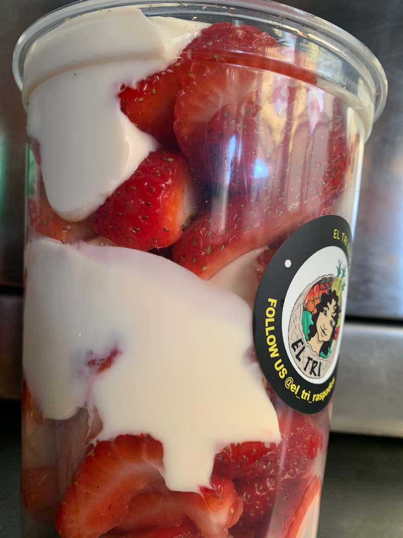 Strawberries with cream