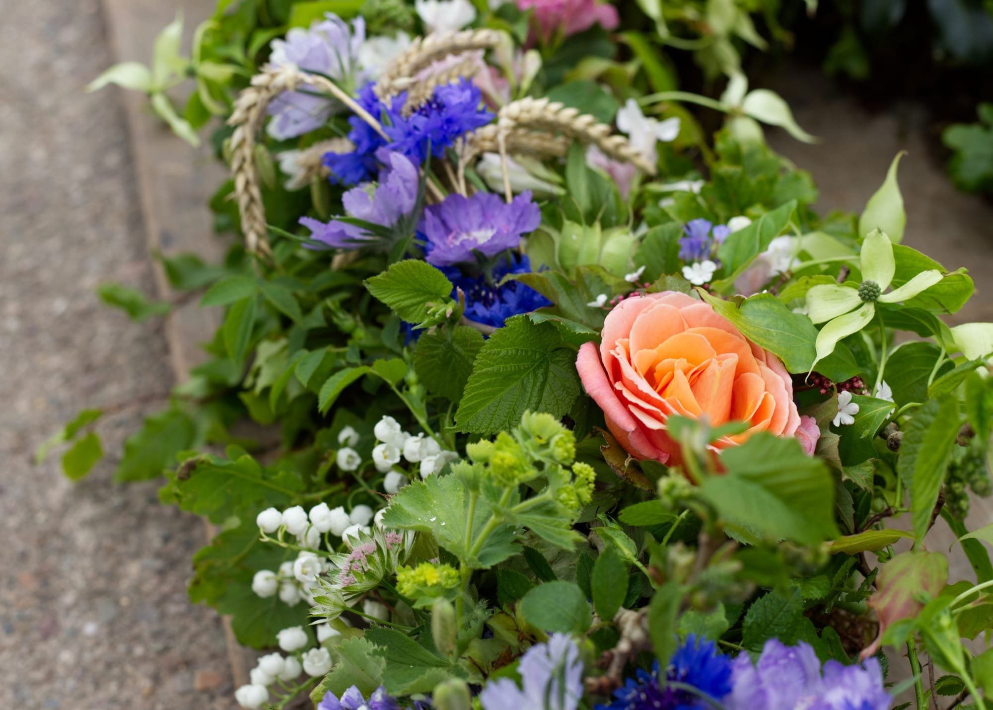 Garden gathered flowers in May