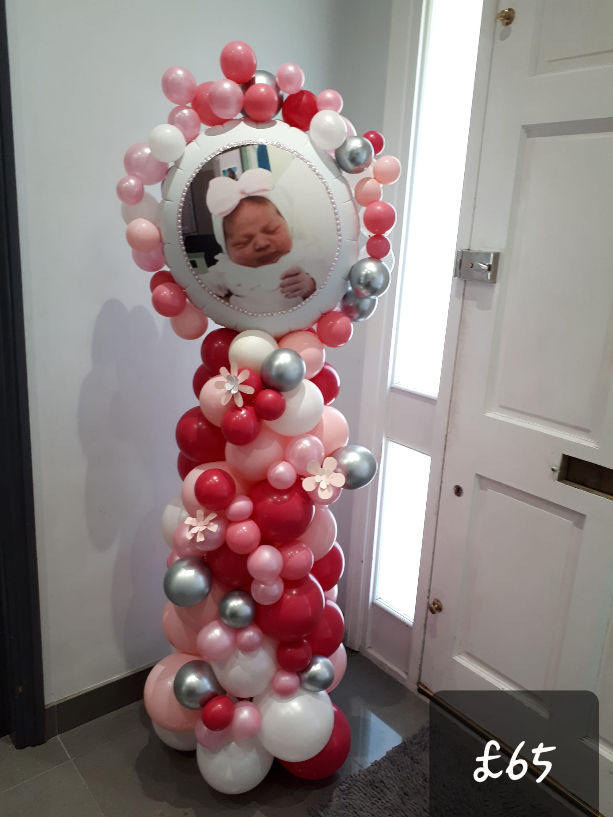 PHOTO BALLOON ON ORGANIC COLUMN £75
