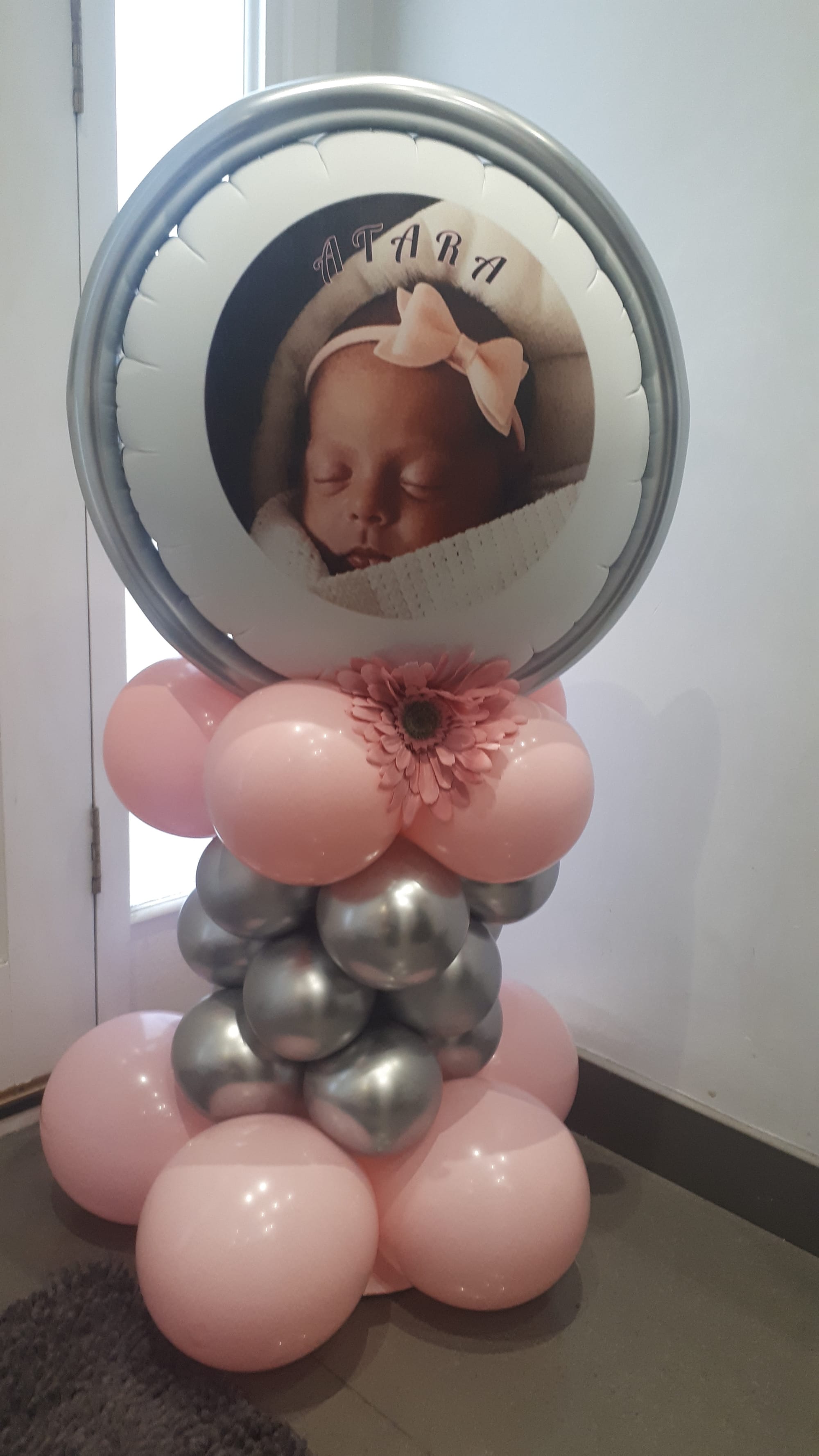 PHOTO BALLOON ON SMALL COLUMN £38