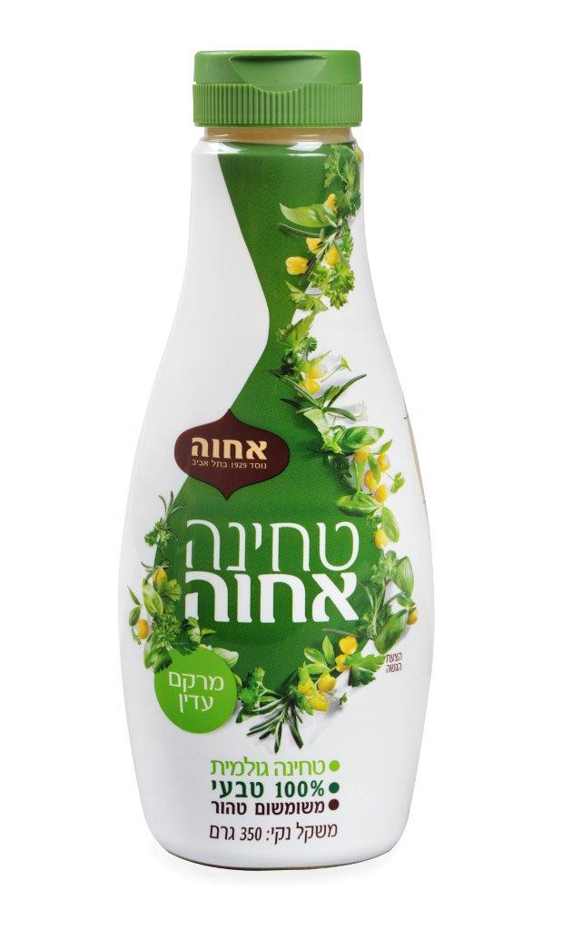 אחוה: טחינה גולמית בבקבוק לחיץ